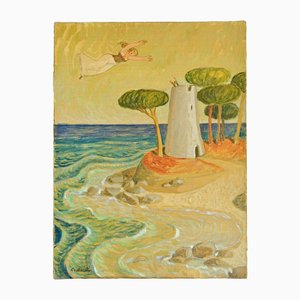 Alberto Gallerati, Greetings from Afar, Oil Painting, 1970s