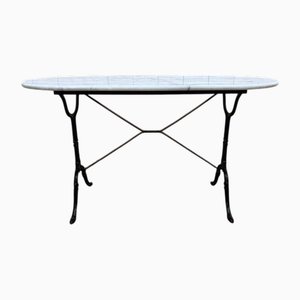Bistro Table with Oval Marble Top