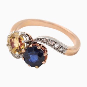 Citrin und Saphir Toi Moi Ring