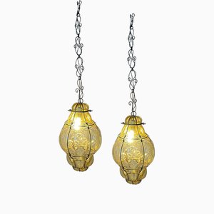 Vintage Murano Pendants, 1980s, Set of 2