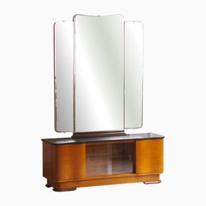 Art Deco Dressing Table with Mirror, 1940s