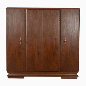 Art Deco Wardrobe in Nut, 1920s