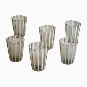 Juego de cristalería de Murano italiana, 2004. Juego de 6