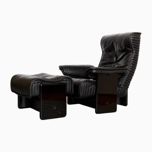 Fauteuil et Ottomane Vintage par Otto Zapf pour Knoll International, 1970s, Set de 2