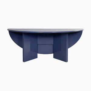 Mesa de comedor Antella italiana moderna de madera azul claro de Kazuhide Takahama para Cassina, años 70
