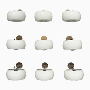 Lampade da parete Mid-Century moderne di Magistretti per Artemide, Italia, anni '70, set di 9