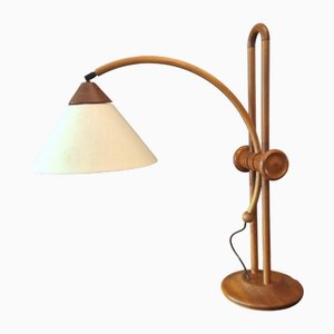 Large Multi-Adjustable Table Lamp in Teak from Domus, Denmark, 1970s