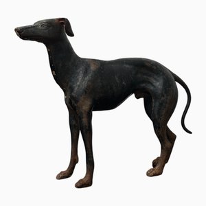 Vintage Industrial Cast Iron and Bronze Greyhound, 1950s