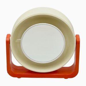 Space Age Spiegel mit Orangefarbenem Gestell, 1960er