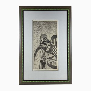 Popy, Composition, 1972, Etching