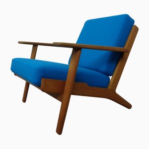Danish GE290 Chair in Oak and Kvadrat Hallingdal by Hans J. Wegner for Getama, 1960s