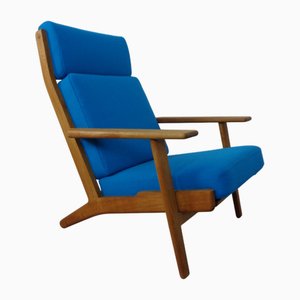 GE290h Armlehnstuhl aus Eiche und Kvadrat Hallingdal von Hans J. Wegner für Getama, Dänemark, 1960er