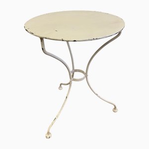 White Iron Pedestal Table