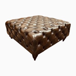 Pouf Chesterfield grande marrone