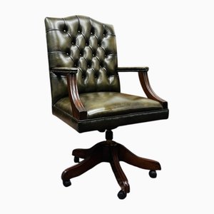 English President Chair in Olive Green