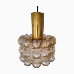 Mid-Century Modern Amber Bubble Glass Light by Helena Tynell for Limburg, 1960s