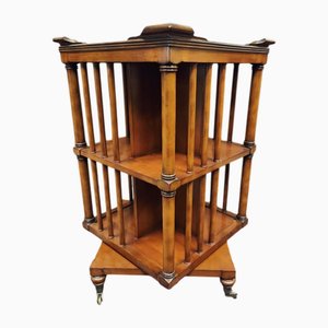 Libreria antica girevole in teak