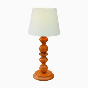 Large Vintage Pine Table Lamp from Markslöjd, 1970s