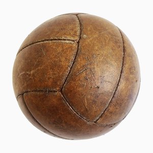 Antique Leather Medicine Ball, 1940s