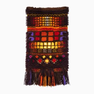 German Handmade Tapestry Wall Rug in Wool, 1970s