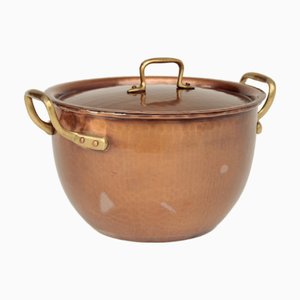 Bauhaus Copper Cooking Pot from Eugen Zint, 1960s