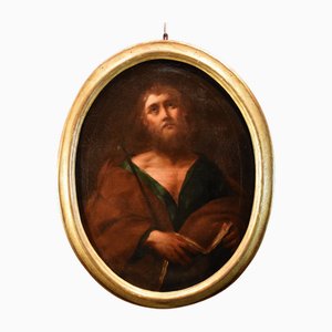 Artiste de l'Ecole Lombarde, Portrait de Saint Joseph, 1690, Huile sur Toile, Encadrée