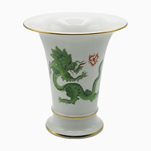 Jarrón Ming Dragon de Meissen Porcelain, años 50