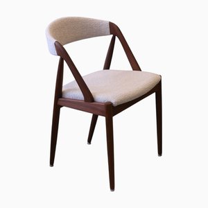 Model 31 Chairs in Teak with Beige Bouclé Upholstery by Kai Kristiansen, 1960s, Set of 2