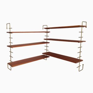 Mensole modulari vintage in teak, anni '70