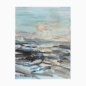 Jean Bréant, Neutral Abstract, 1960er, Öl auf Leinwand