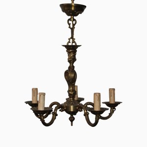Gold Bronze Chandelier, 1890s