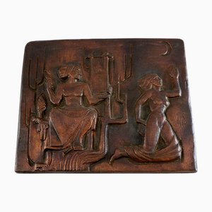 Bronze Wandtafel von Ulla Fogelklou Skogh für Ystad-Metall, 1930er