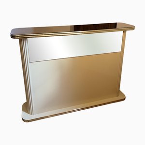 Lacquered Wood Bar with Mirrored Shelf, 1970s