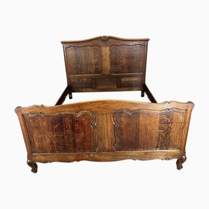 Vintage French Bed Frame in Oak