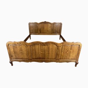 Vintage French Bed Frame in Oak