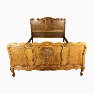 Französisches Vintage Bettgestell aus Eiche