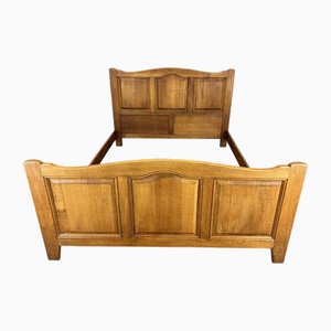 Vintage French Bed Frame in Oak