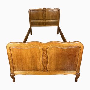Vintage French Bed Frame in Oak