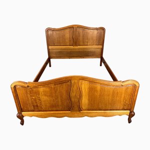 Vintage French Bed Frame in Oak