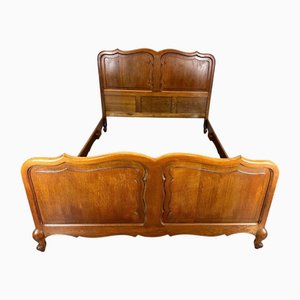 Vintage French Bed Frame in Oak