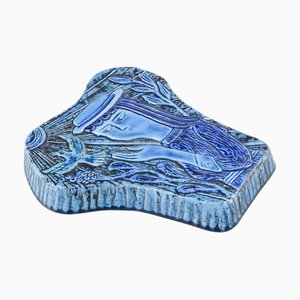 Relieve de pared grande de cerámica esmaltada de Gunnar Nylund para Rörstrand