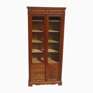 Vintage Oak and Glass Display Case, 1930s