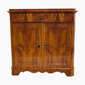 Biedermeier Walnut Half Cabinet, 19th Century