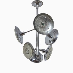 Esperia Chandelier in Chrome and Murano Glass, 1970s