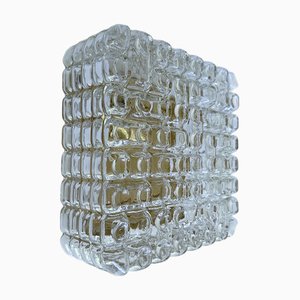 Plafonnier Vintage en Verre Bullé d'Erco, 1970s