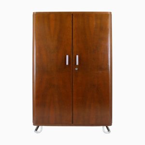 Bauhaus Chromed and Tubular Steel Wardrobe from Hynek Gottwald, 1940s