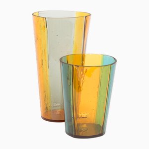 Cono II Strisce Vases by Enzo Mari for Corsi Design, 2013, Set of 2
