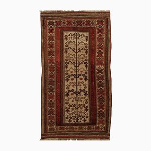 Afghan Transitional Kelim Teppich aus Wolle in Rot und Beige