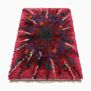 Schwedischer Vintage Teppich mit polychromatischem abstraktem Muster