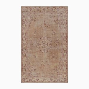 Vintage Rug in Pink with Floral Medallion by Zeki Müren